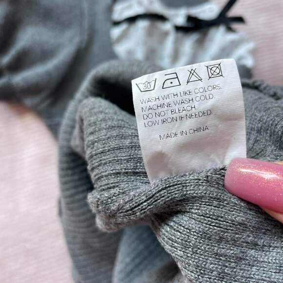 Grey Knit Layered Top - Picture 6 of 8